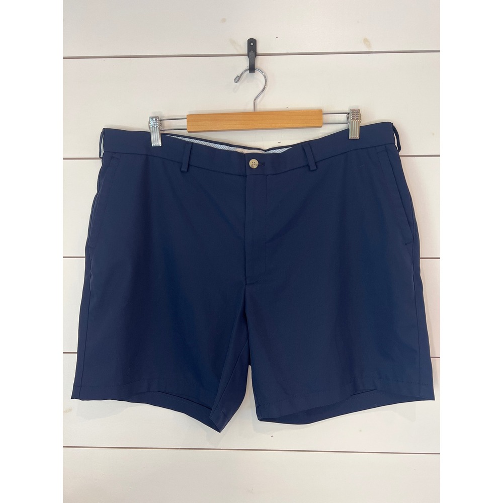 Peter Millar Mens Performance Golf Shorts Navy Blue Size 40 Stretch Preppy